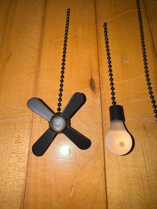 Other - Black Ceiling Fan & Bulb Pull Chain Set